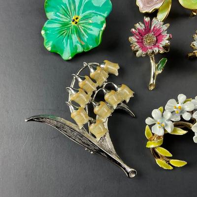 -142- BROOCH | Miscellaneous Multicolored Flower Pins