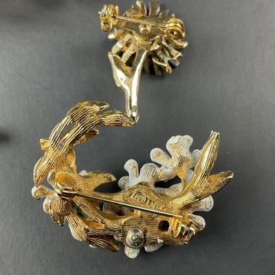-142- BROOCH | Miscellaneous Multicolored Flower Pins