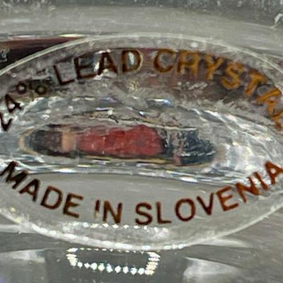 Crystal Candlestick Holders Heavy Prism Made in Slovenia 24% lead crystal