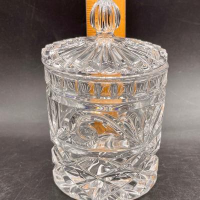 Lidded Crystal Candy Jar Dish