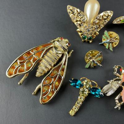 -148- BROOCH | Multicolored Insect Pins