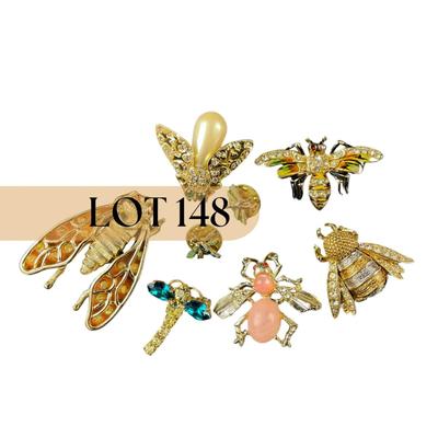 -148- BROOCH | Multicolored Insect Pins