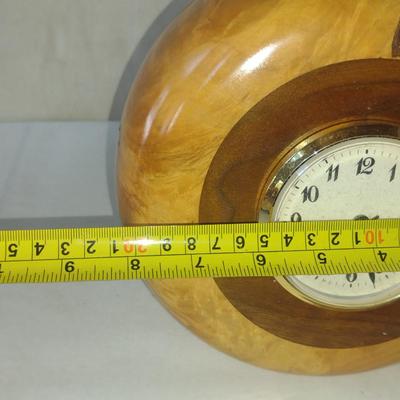 Turned Wooden Clock by Bobby Phillips- Maple and Walnut (#58).