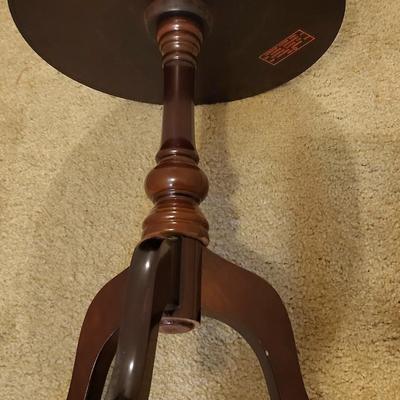 1991 Bombay Company Cherry Shadowbox Side Table