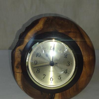 Turned Wooden Clock by Bobby Phillips- Walnut and Ebony (#59).
