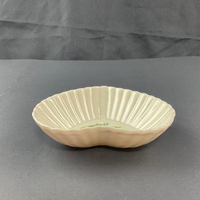 -151- BELLEEK | Heart Shaped “Enchanted Garden” Heart Dish | 9th Mark