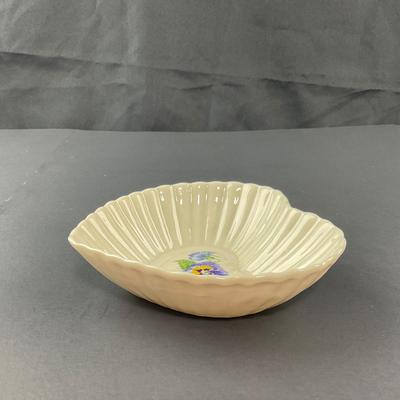 -151- BELLEEK | Heart Shaped “Enchanted Garden” Heart Dish | 9th Mark