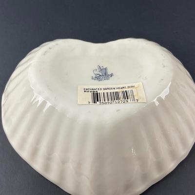 -151- BELLEEK | Heart Shaped “Enchanted Garden” Heart Dish | 9th Mark