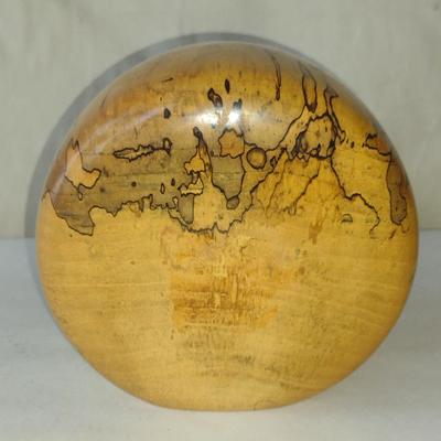 Turned Wooden Clock by Bobby Phillips- Spalted Maple and Myrtle Burl (#60).