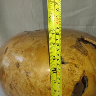Large, Turned Wooden Vase by Bobby Phillips- Maple Burl and Walnut (#64).