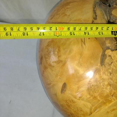 Large, Turned Wooden Vase by Bobby Phillips- Maple Burl and Walnut (#64).