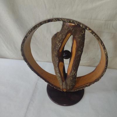 Turned Wooden Sculpture Titled 'Embryo II' by Bobby Phillips