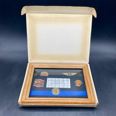John Wayne Airport Dedication Plaque and Pins