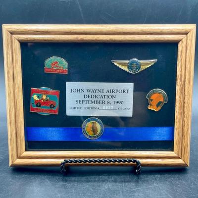 John Wayne Airport Dedication Plaque and Pins