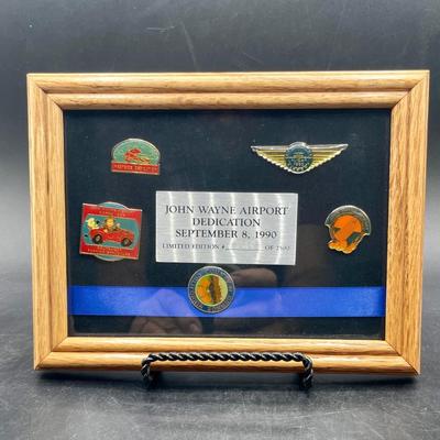 John Wayne Airport Dedication Plaque and Pins