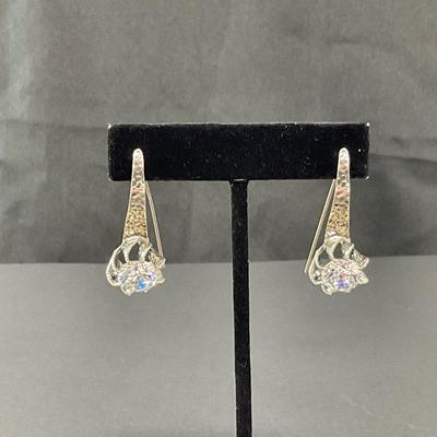 -159- EARRINGS | Sterling Abstract Earrings | Marked