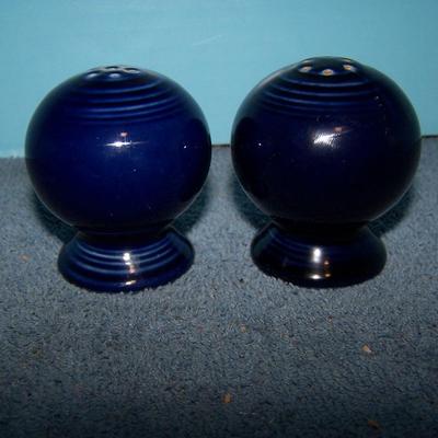 LOT 47 NICE COBALT FIESTA SALT/PEPPER SHAKERS