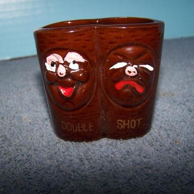LOT 48 GREAT MID CENTURY REDWARE BAR SHOT GLASSES JAPAN