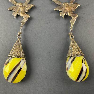 -160- EARRINGS | Unique Beaded & Stone Fairy Drop Earrings