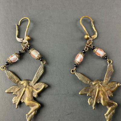 -160- EARRINGS | Unique Beaded & Stone Fairy Drop Earrings