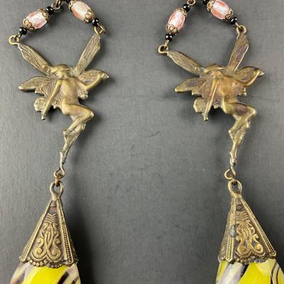 -160- EARRINGS | Unique Beaded & Stone Fairy Drop Earrings