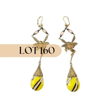-160- EARRINGS | Unique Beaded & Stone Fairy Drop Earrings