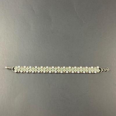-161- SORRELLI | Green Colored Rhinestone Bracelet | Marked