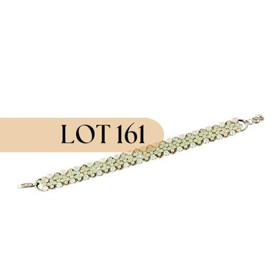 -161- SORRELLI | Green Colored Rhinestone Bracelet | Marked