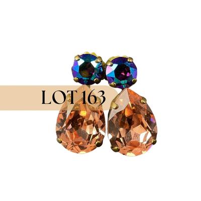 -163- SORRELLI | Peach & Purple Colored Earrings | Marked