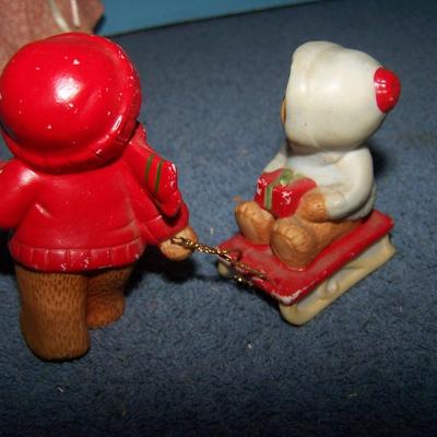 LOT 51 ADORABLE COLLECTABLE LUCY & ME BEARS--DOLL/2 SLED/ANGEL
