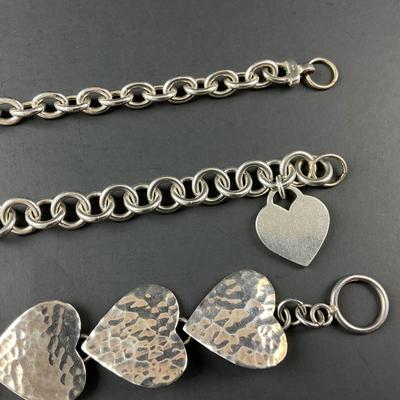 -166- BRACELET | Sterling Silver Heart Bracelets