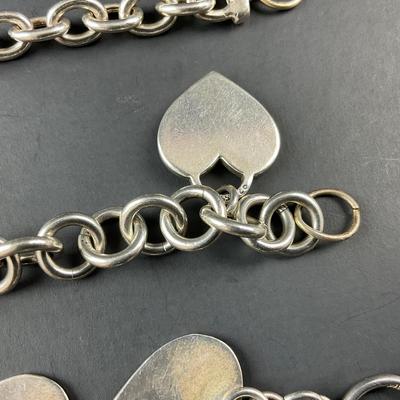 -166- BRACELET | Sterling Silver Heart Bracelets