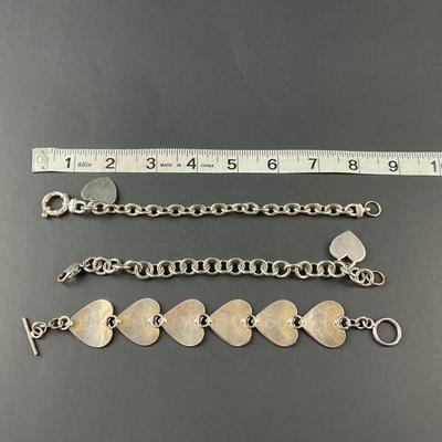 -166- BRACELET | Sterling Silver Heart Bracelets