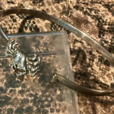 .925 Crab bracelet, fun piece for summer time