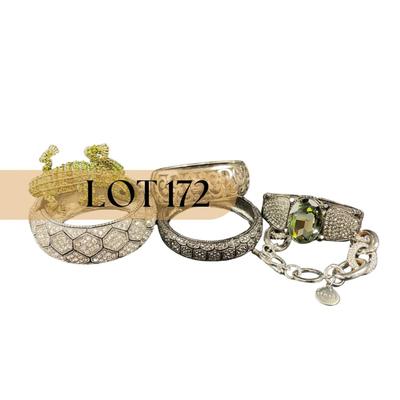 -172- COSTUME JEWELRY | Miscellaneous Rhinestone Bracelets