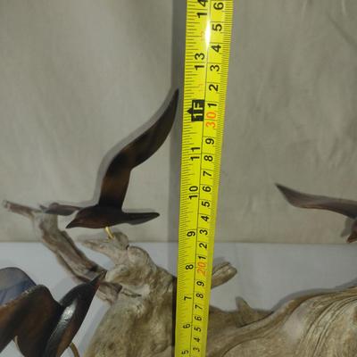 Birds in Flight on Driftwood Home Decor