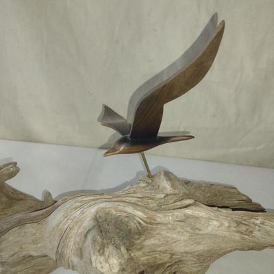 Birds in Flight on Driftwood Home Decor