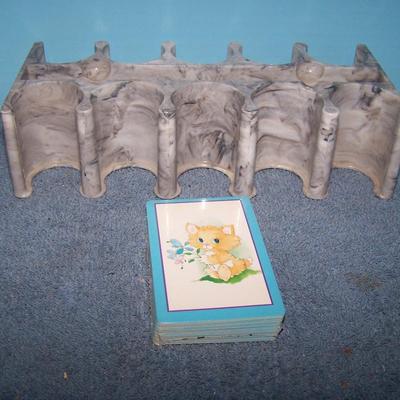 LOT 65 COLLECTABLE POKER CHIP RACKS & PLAYING CARDS