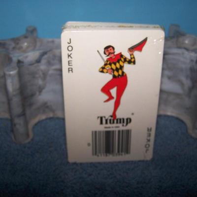 LOT 65 COLLECTABLE POKER CHIP RACKS & PLAYING CARDS