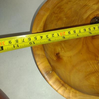 Set of Three Turned Wooden Bowls