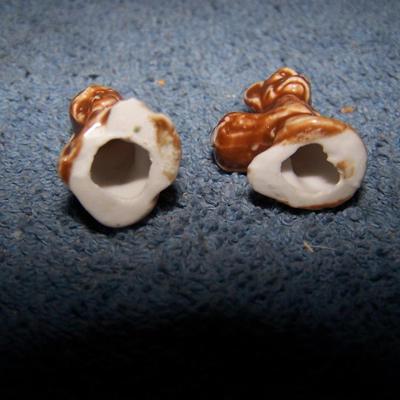 LOT 66 SWEET VINTAGE GERMAN PORCELAIN MINIATURE MONKEY FAMILY