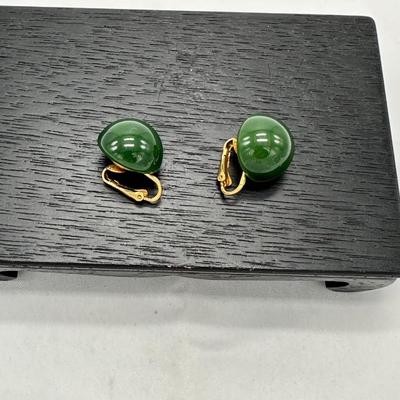 Green Beaded Earrings