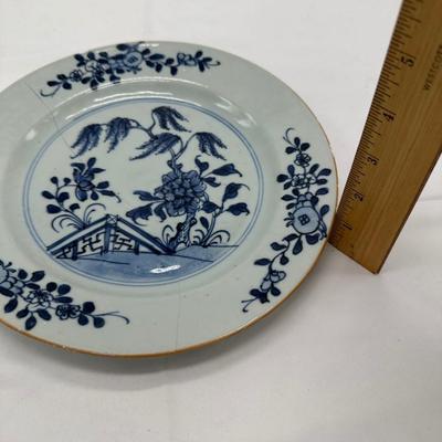 Chinese Vintage Blue and White Porcelain Export Plate-restored local pickup and shipping available