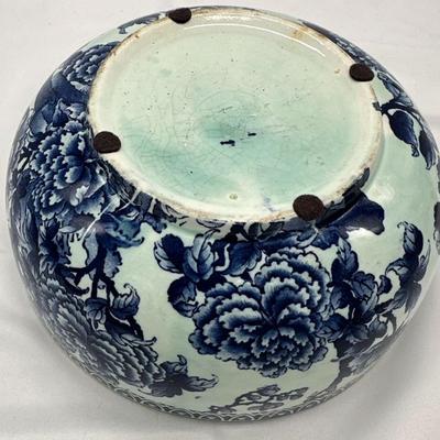 Big vintage porcelain blue and white bowl-local pickup and shipping available