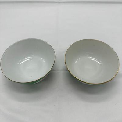 Pair of Chinese Famille Verte Bowls-1970s