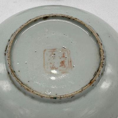 Pair of chinese famille verte dishes-local pickup and shipping available