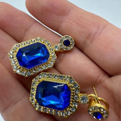 Blue Zircon Earrings