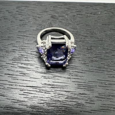 Amethyst And Zircon Ring
