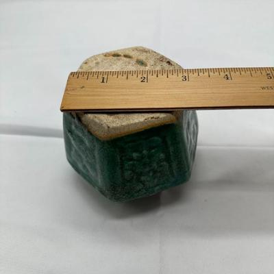 Antique Chinese Ming Style Green Glazed Pottery Ginger Jar