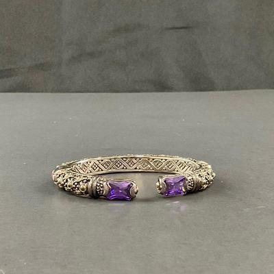 -177- SILVER | ESPO Sig 925 Bracelet With Stones | Marked